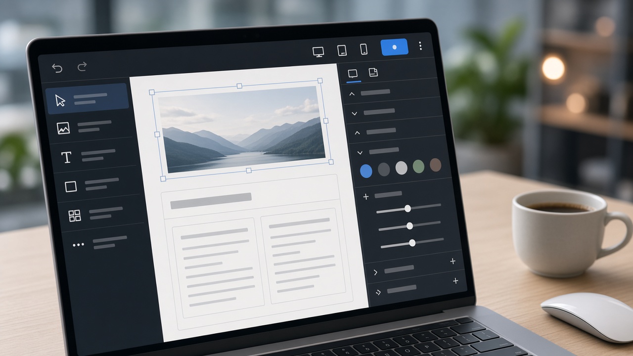 Image #1 — Скриншот консоли WordPress с открытым редактором страницы — визуальное отображение структуры блоков, меню настроек и панели управления контентом