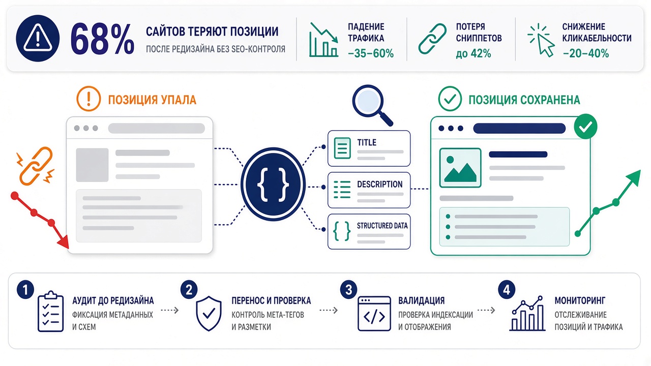 Image #4 — Инфографика типичных ошибок при редизайне и способов их предотвращения с примерами из практики